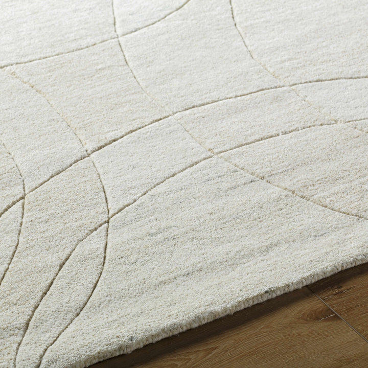 Ville Modern Geometrical Beige Hand Tufted Wool Rug