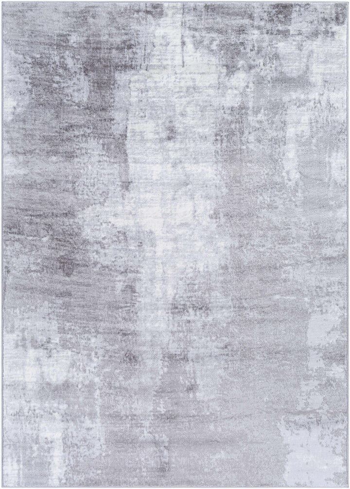 Victorias Silver Modern Abstract Design Area Rug