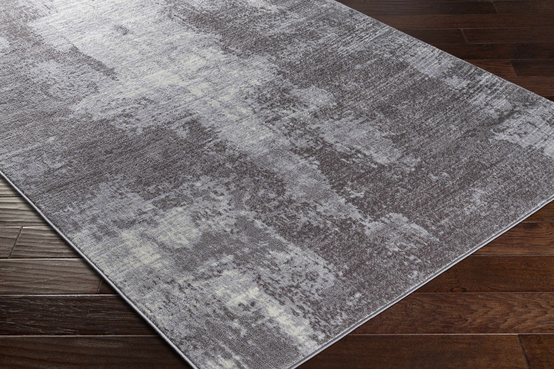 Victorias Silver Modern Abstract Design Area Rug