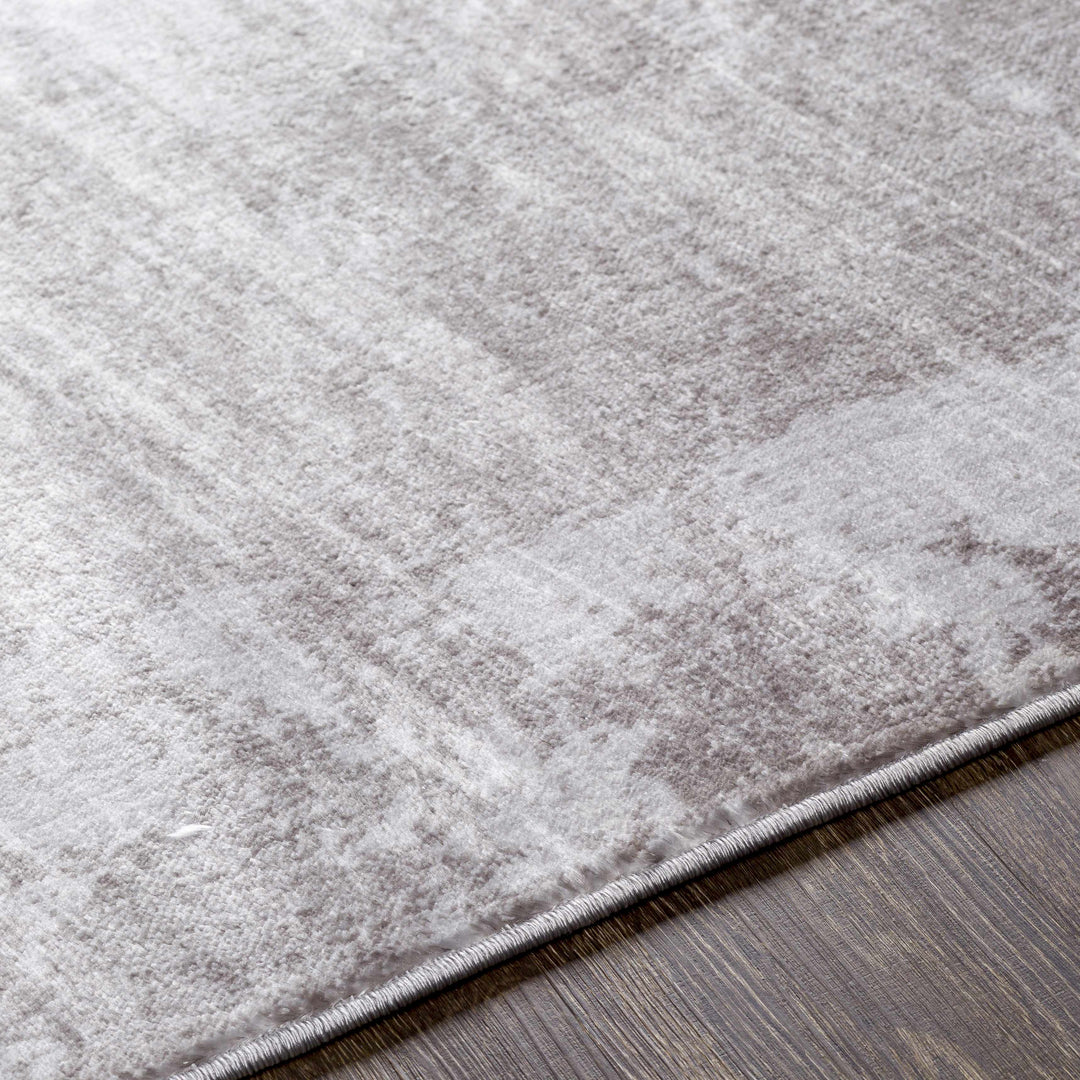 Victorias Silver Modern Abstract Design Area Rug