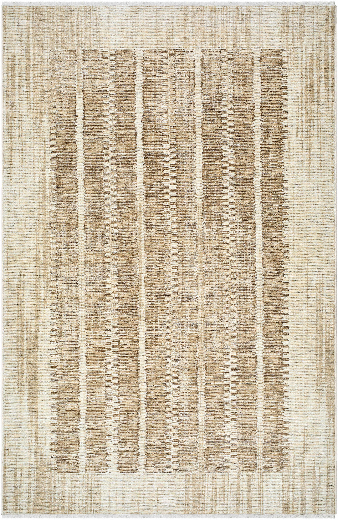 Vasha Contemporary Style Brown Area Rug