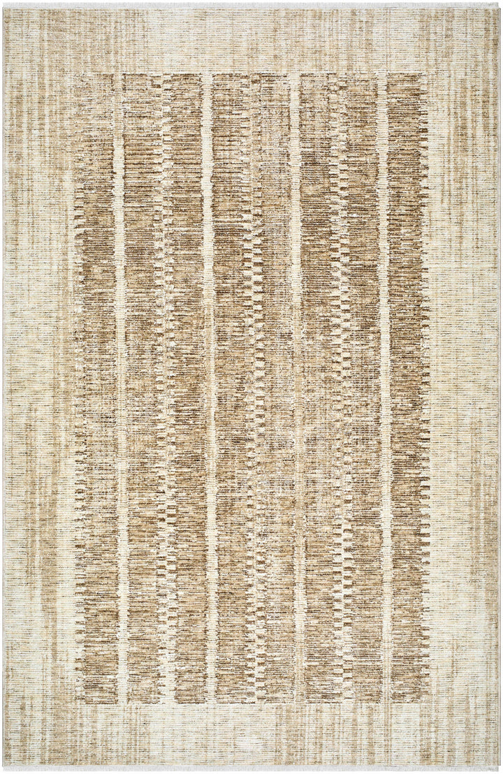Vasha Contemporary Style Brown Area Rug
