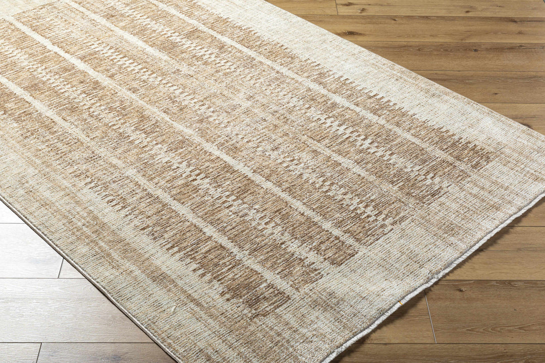Vasha Contemporary Style Brown Area Rug
