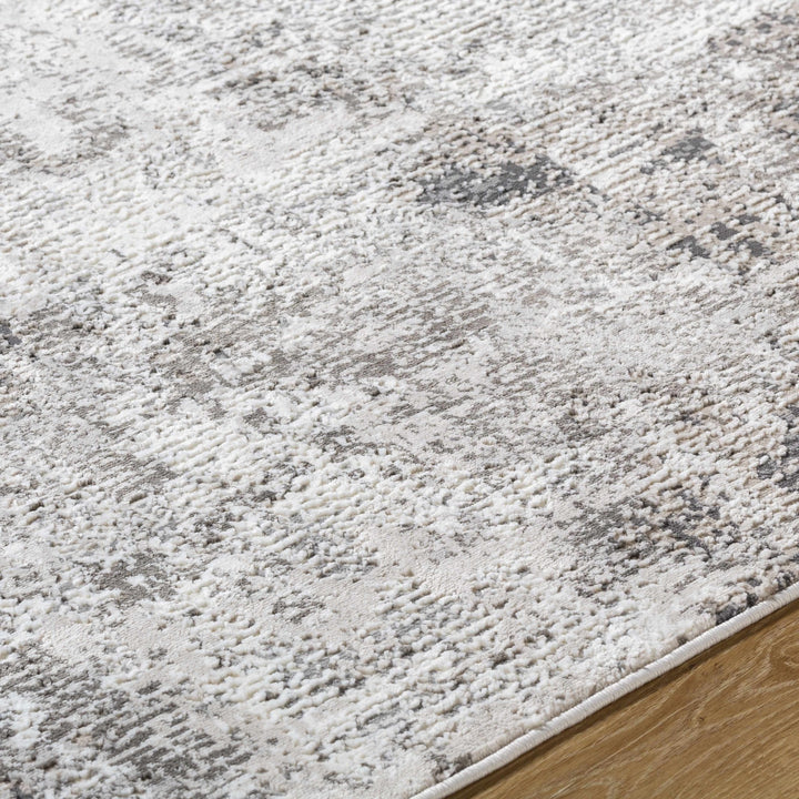 Velez Modern Abstract Charcoal And Ivory Washable Rug - The Rug Decor