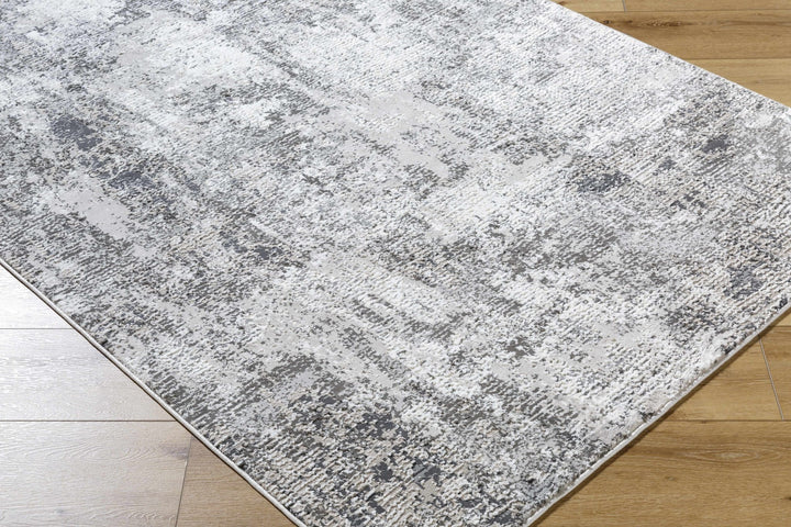Velez Modern Abstract Charcoal And Ivory Washable Rug - The Rug Decor