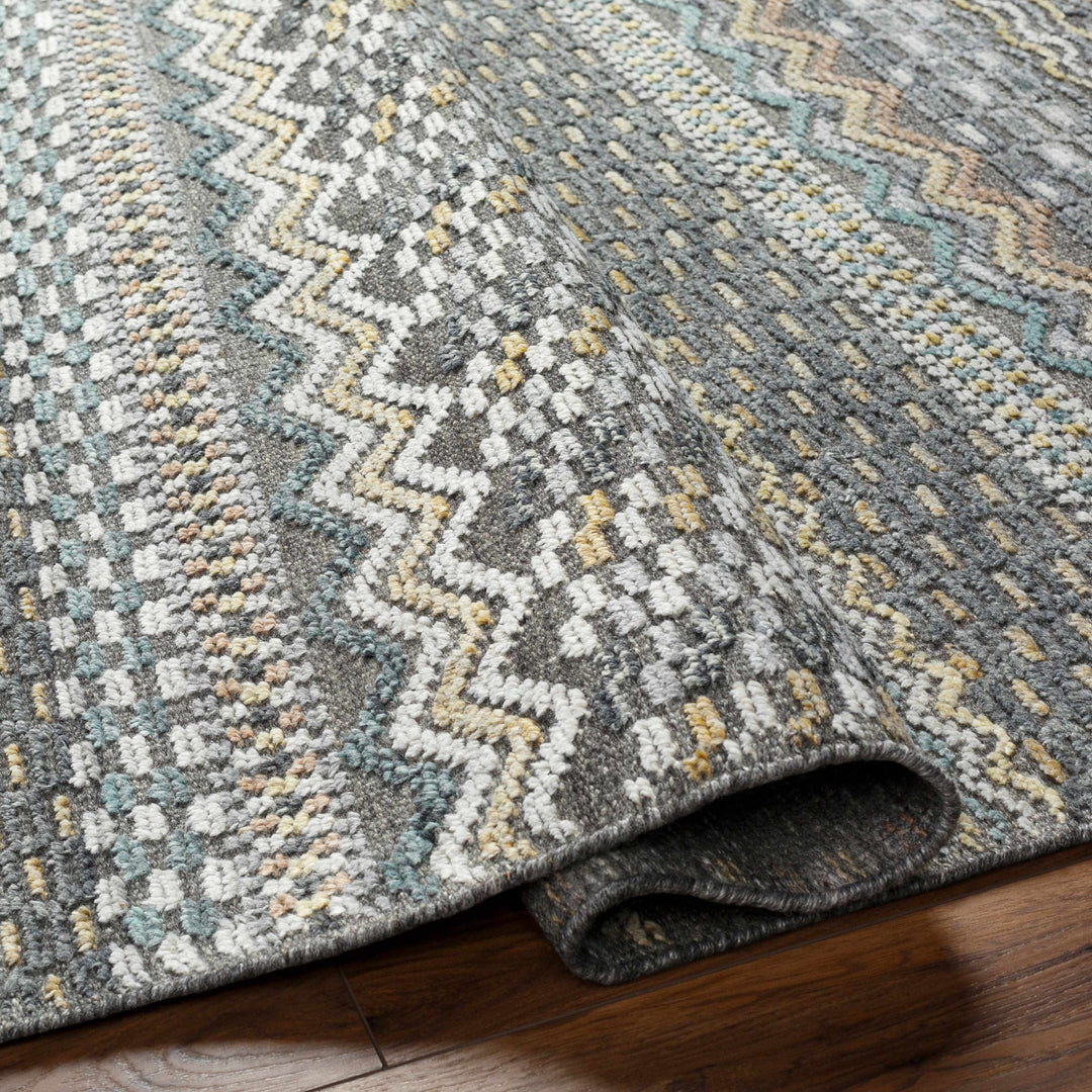 Verdigris Gray Modern Style Hand Knotted Wool Area Rug - The Rug Decor