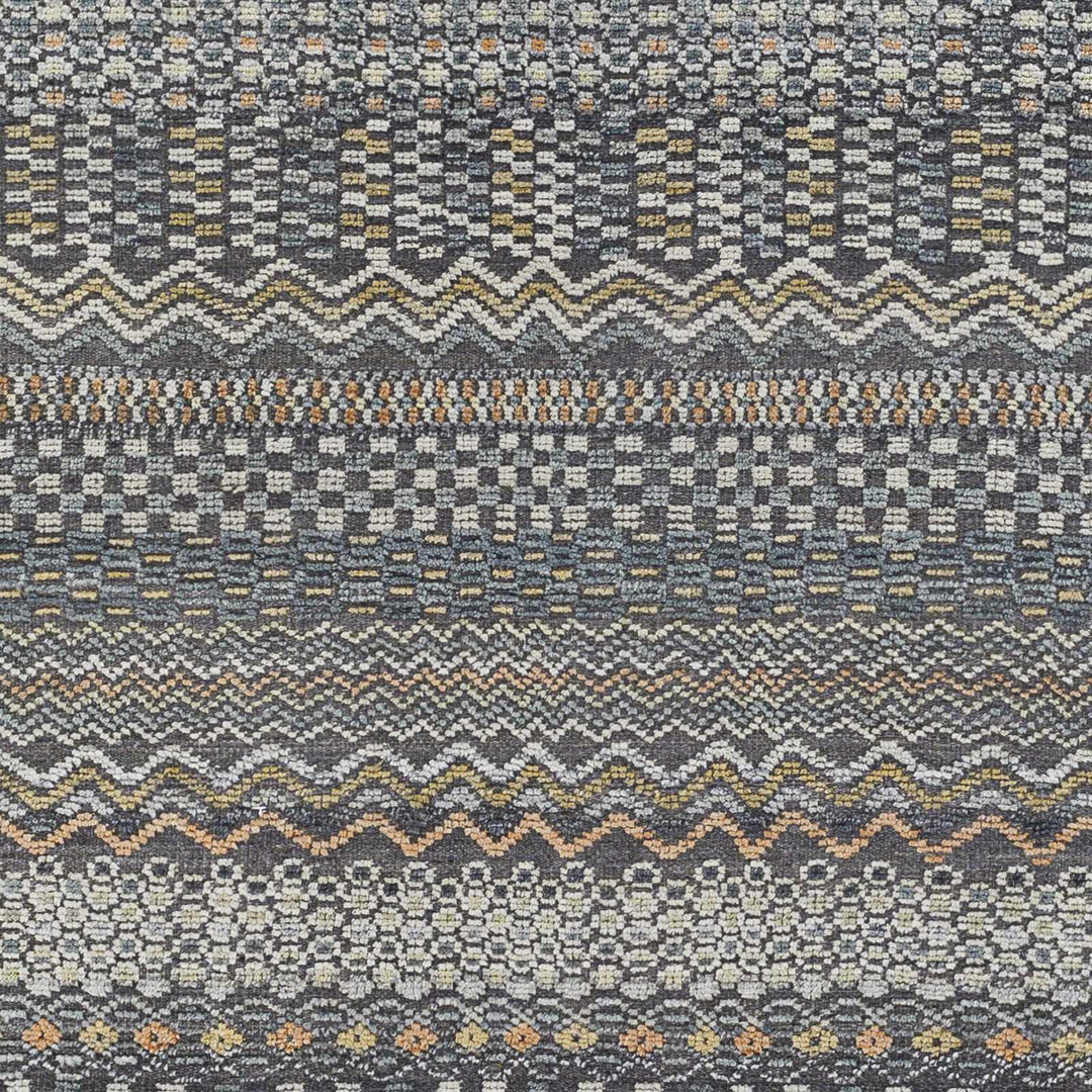Verdigris Gray Modern Style Hand Knotted Wool Area Rug - The Rug Decor