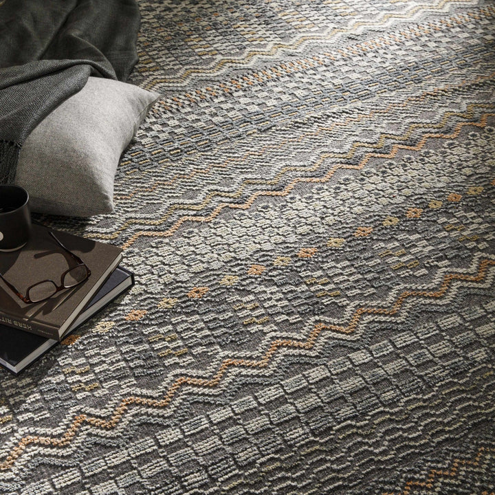 Verdigris Gray Modern Style Hand Knotted Wool Area Rug - The Rug Decor