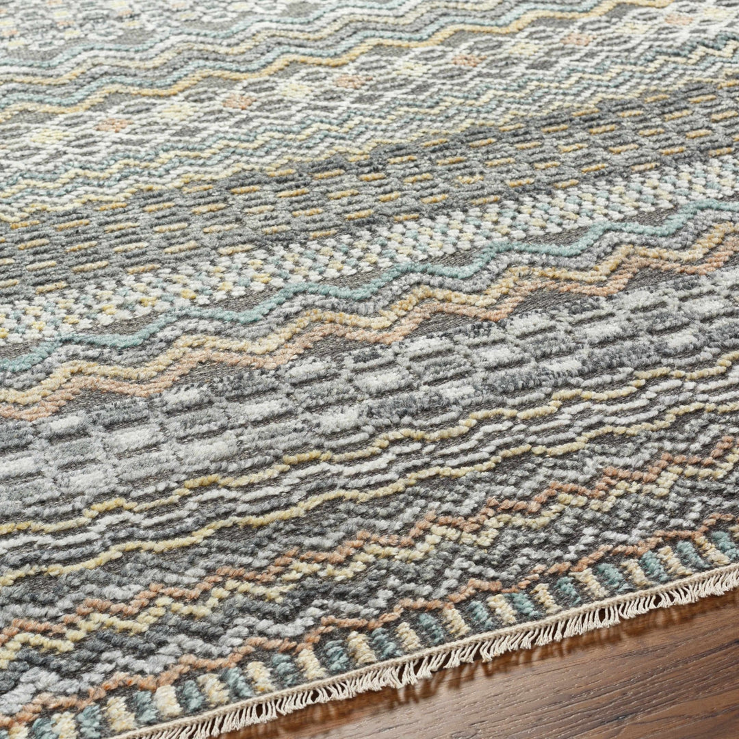 Verdigris Gray Modern Style Hand Knotted Wool Area Rug - The Rug Decor