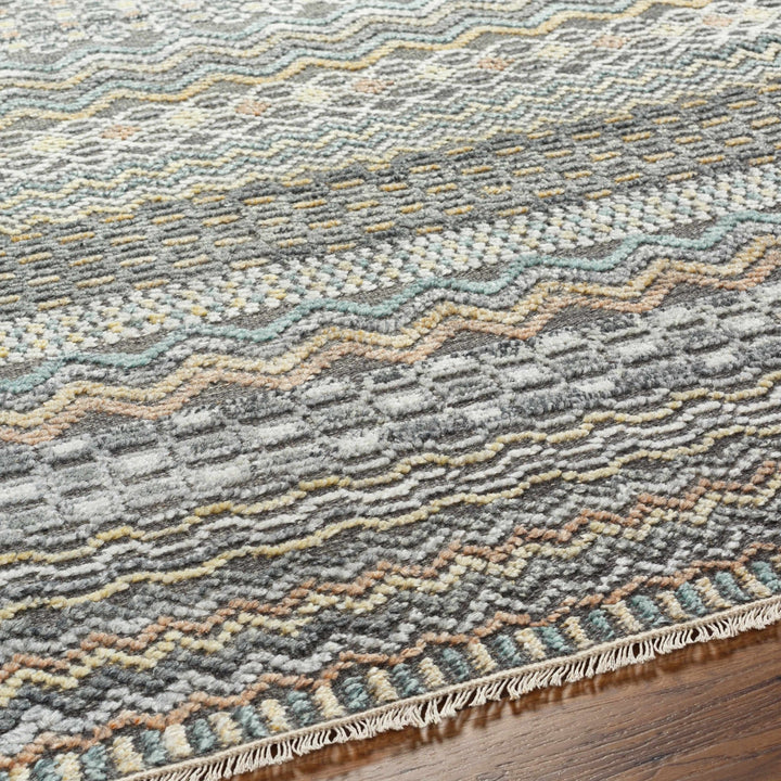Verdigris Gray Modern Style Hand Knotted Wool Area Rug - The Rug Decor