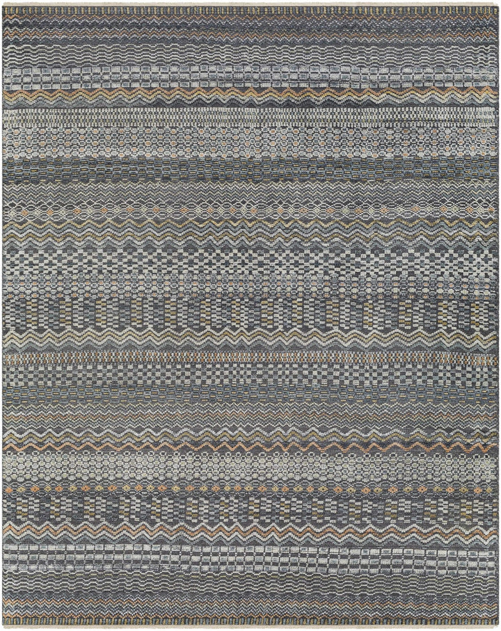 Verdigris Gray Modern Style Hand Knotted Wool Area Rug - The Rug Decor