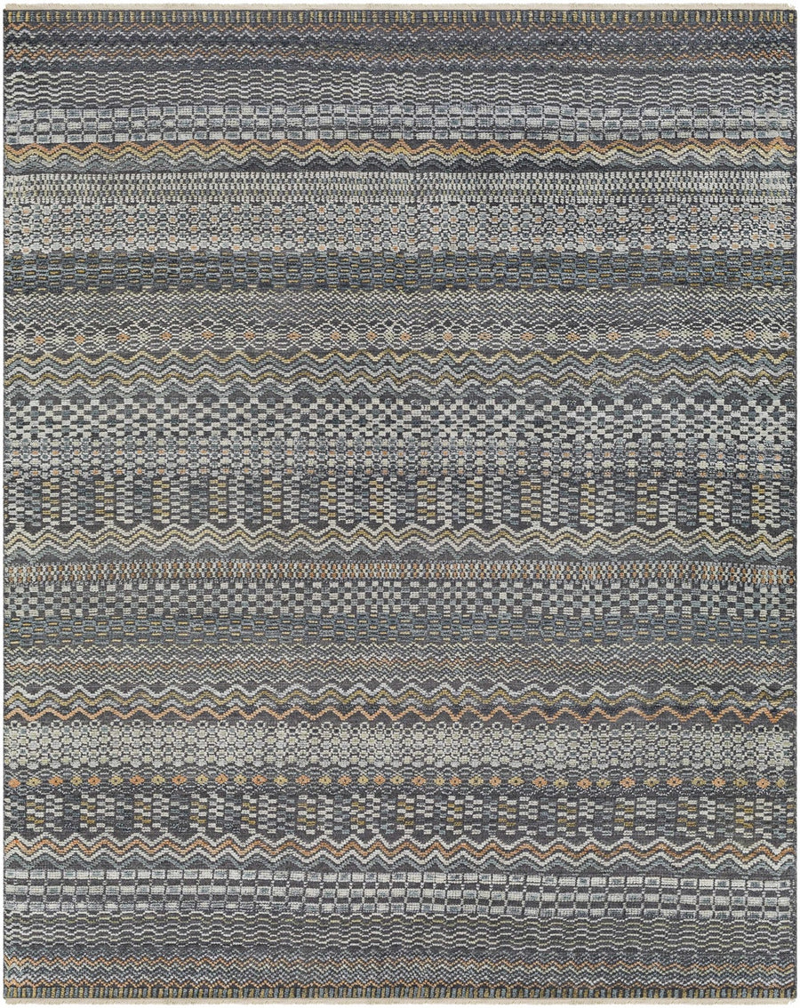 Verdigris Gray Modern Style Hand Knotted Wool Area Rug - The Rug Decor