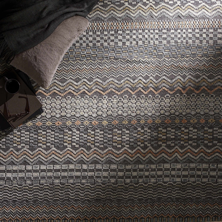 Verdigris Gray Modern Style Hand Knotted Wool Area Rug - The Rug Decor