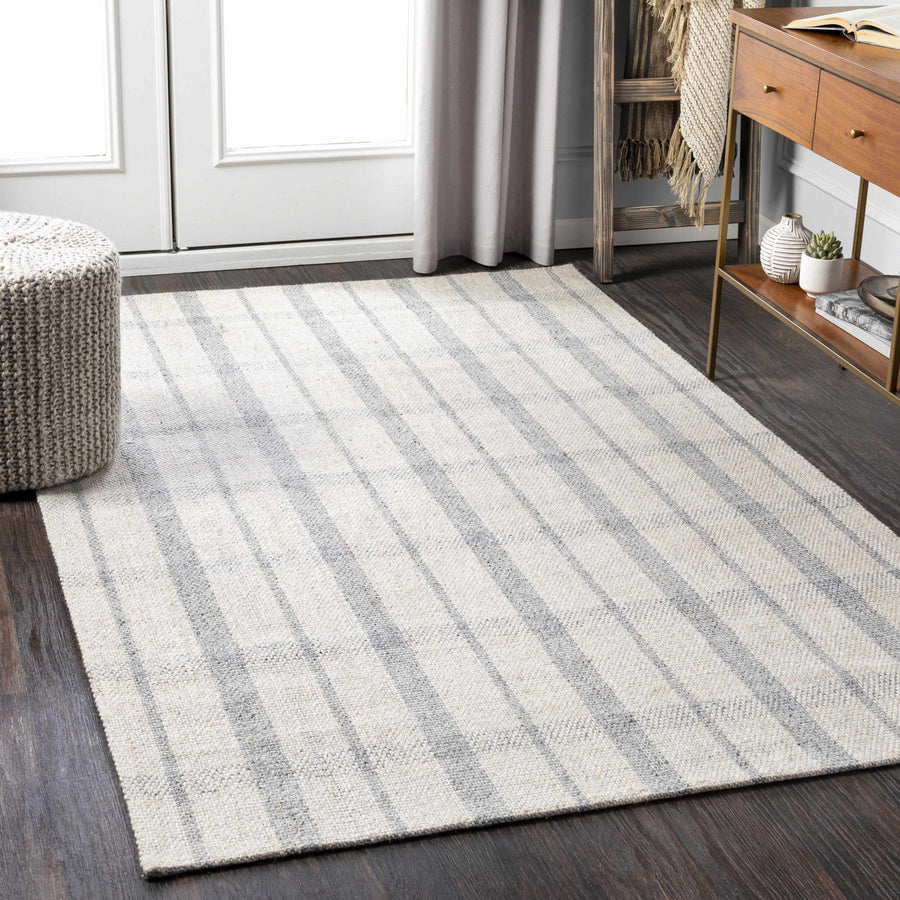 Verdon Modern Geometrical Gray And Ivory Rug - The Rug Decor