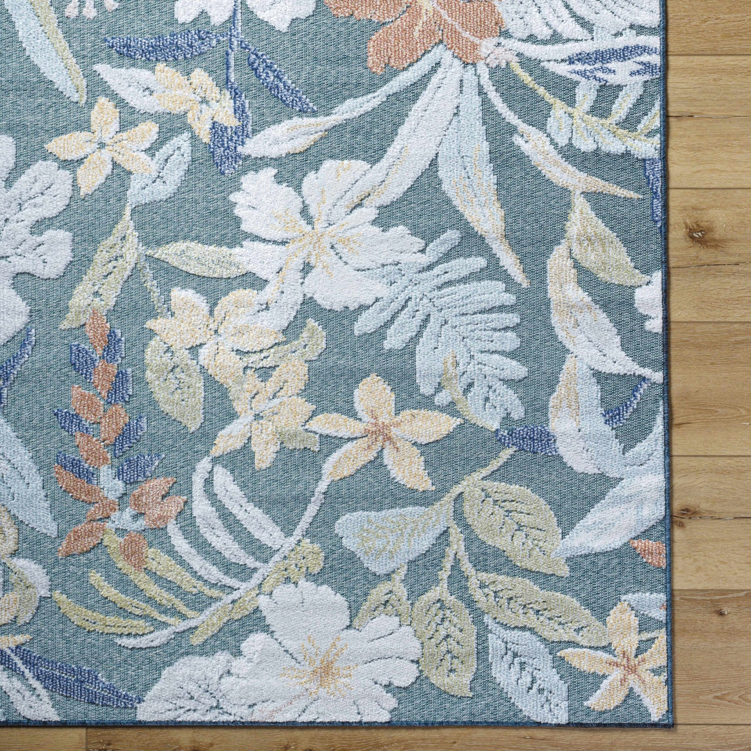 Vicky Modern Floral Design Gray And Ivory Area Rug - The Rug Decor