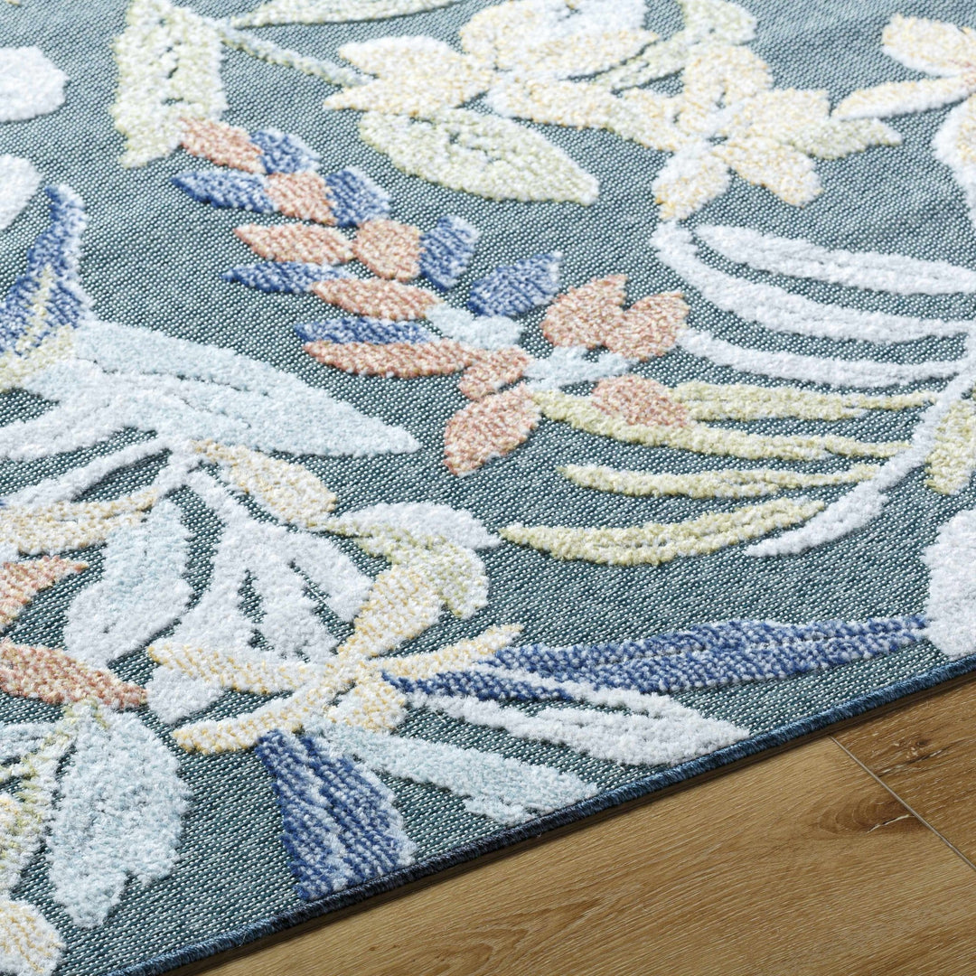 Vicky Modern Floral Design Gray And Ivory Area Rug - The Rug Decor