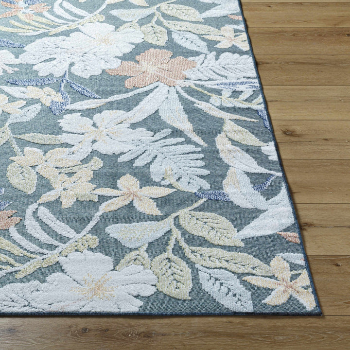 Vicky Modern Floral Design Gray And Ivory Area Rug - The Rug Decor