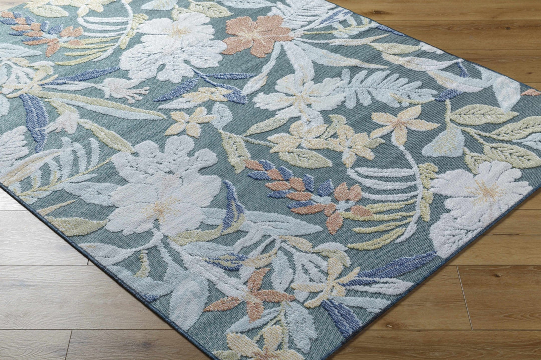 Vicky Modern Floral Design Gray And Ivory Area Rug - The Rug Decor