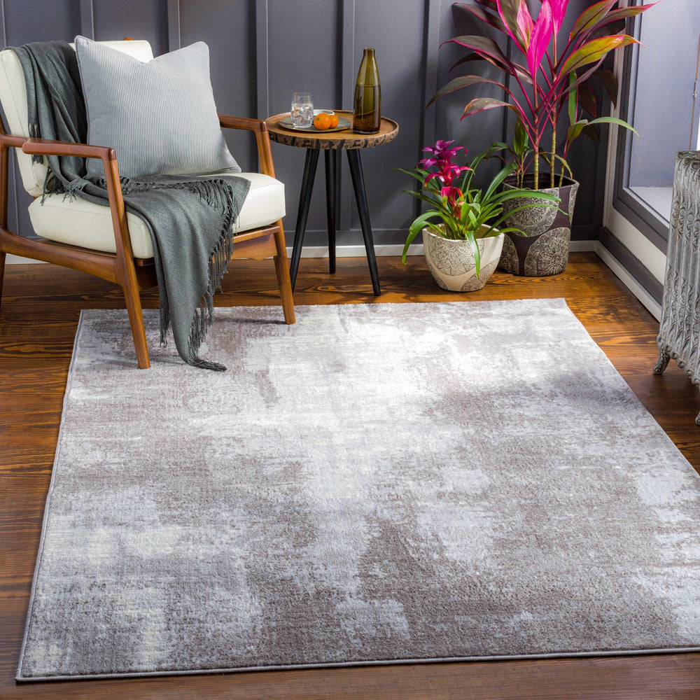 Victorias Silver Modern Abstract Design Area Rug - The Rug Decor