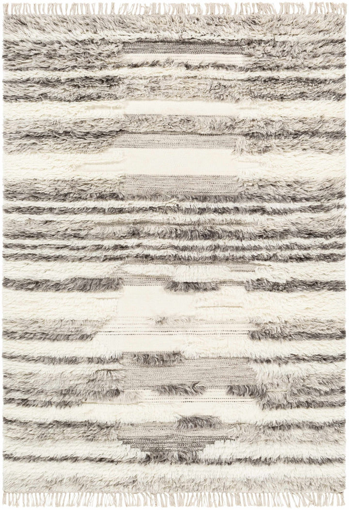 Vida Modern Style Gray And Ivory Hand Woven Area Rug - The Rug Decor