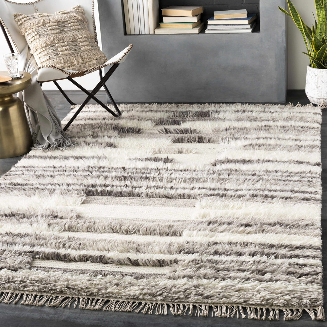 Vida Modern Style Gray And Ivory Hand Woven Area Rug - The Rug Decor