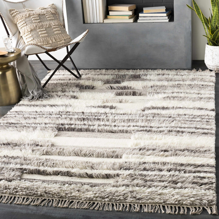 Vida Modern Style Gray And Ivory Hand Woven Area Rug - The Rug Decor