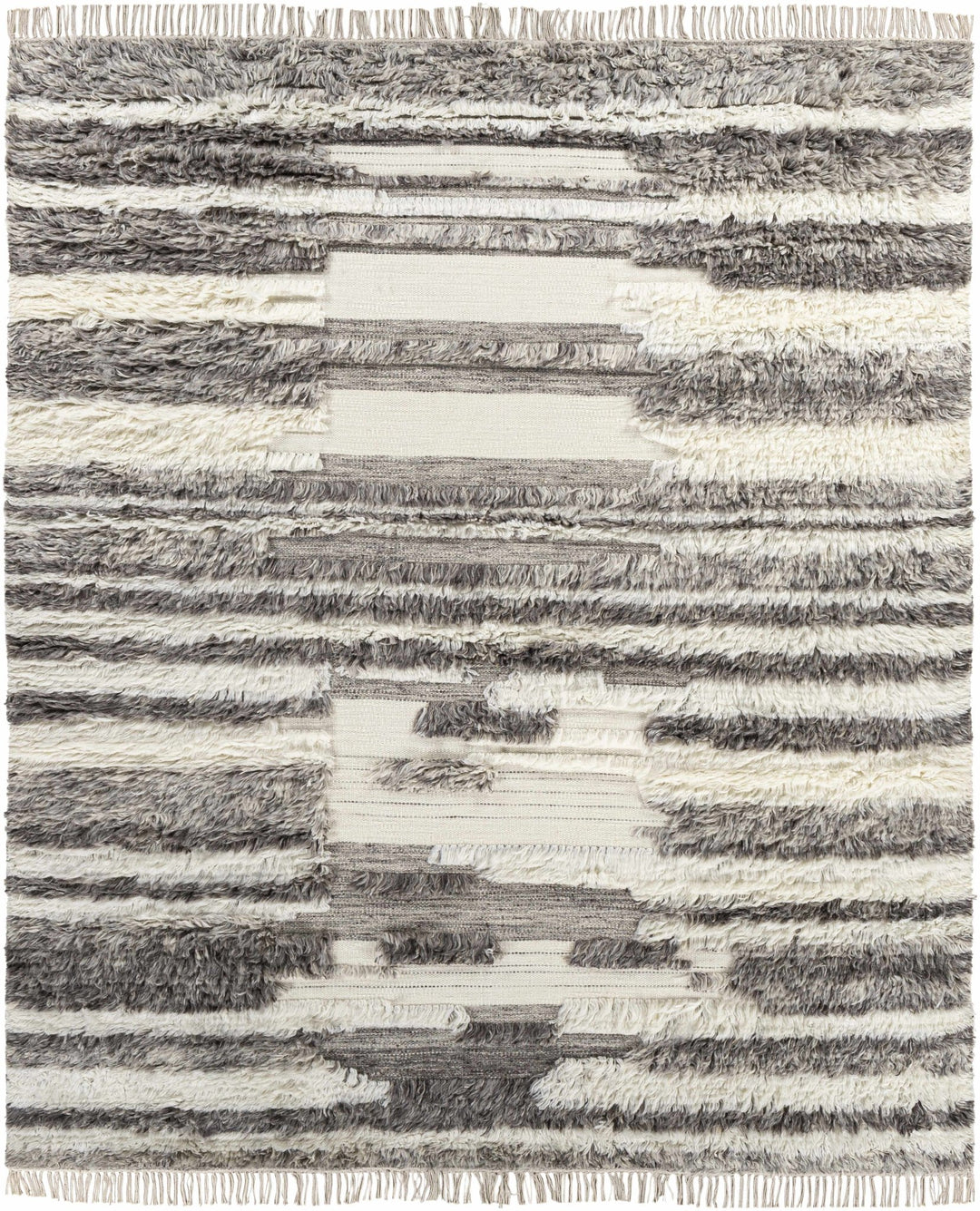Vida Modern Style Gray And Ivory Hand Woven Area Rug - The Rug Decor