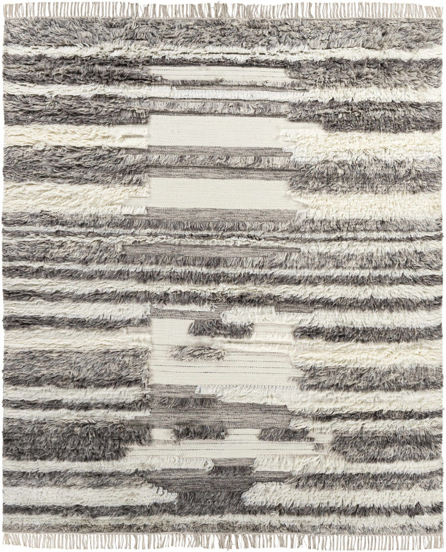Vida Modern Style Gray And Ivory Hand Woven Area Rug - The Rug Decor