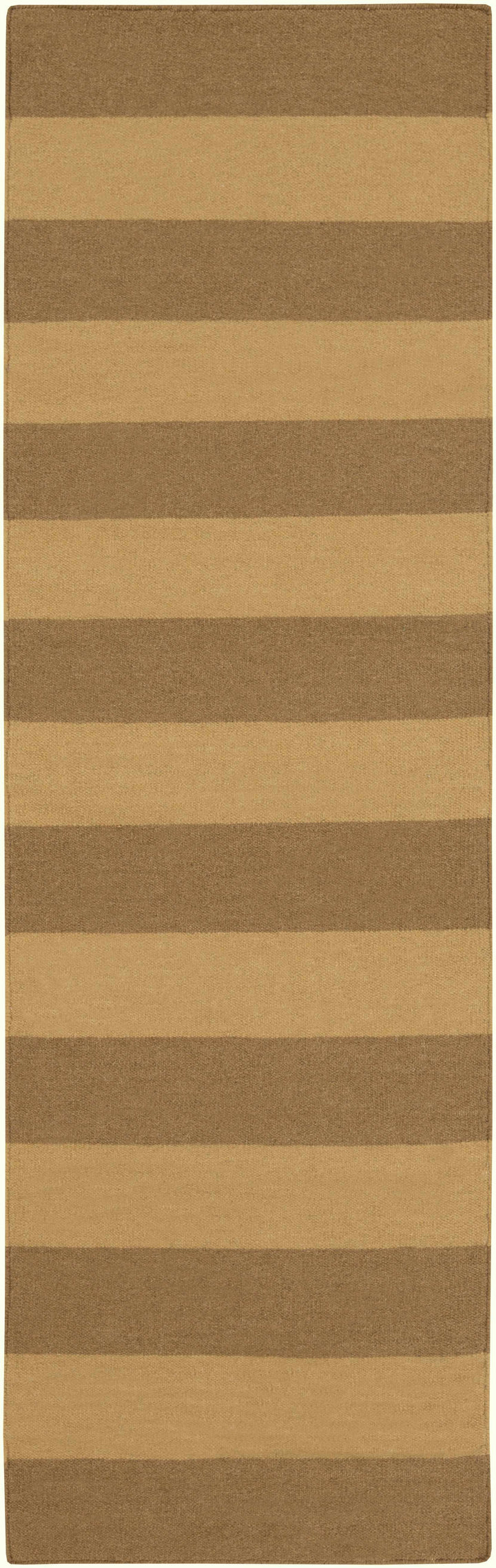 Vieques Modern Stripes Design Brown Hand Woven Area Rug