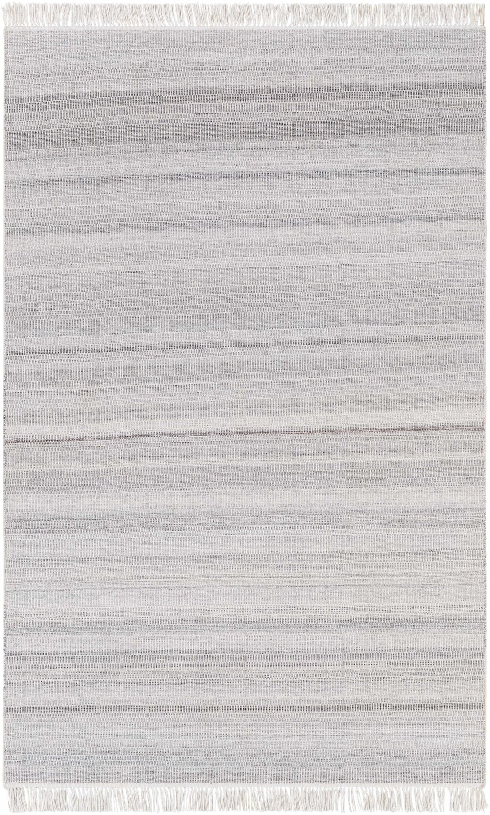 Villasis Modern Stripe Pattern Silver And Gray Hand Woven Rug - The Rug Decor