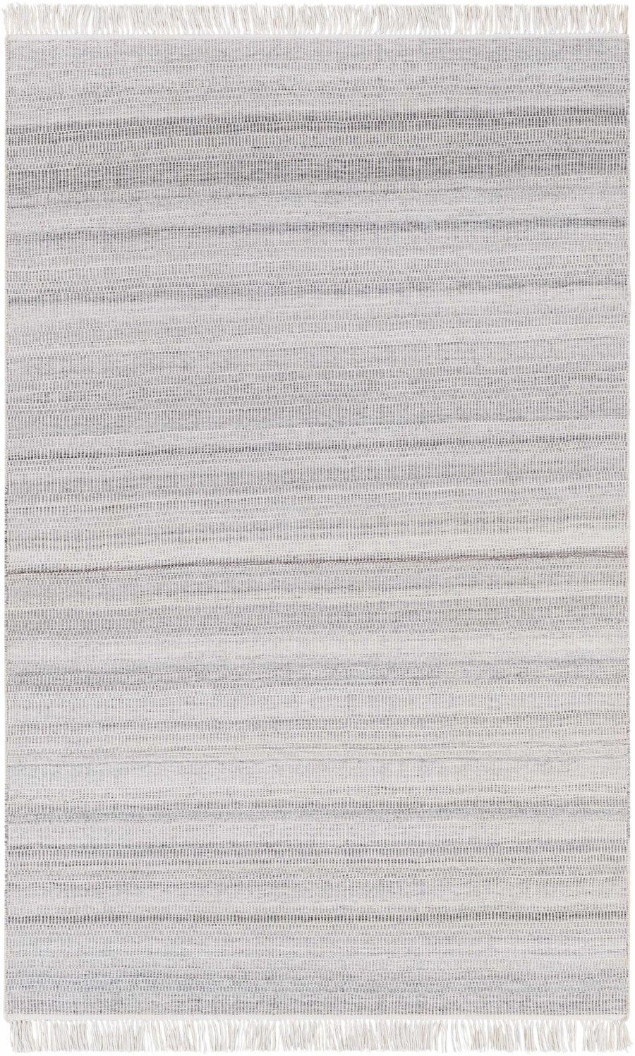 Villasis Modern Stripe Pattern Silver And Gray Hand Woven Rug - The Rug Decor