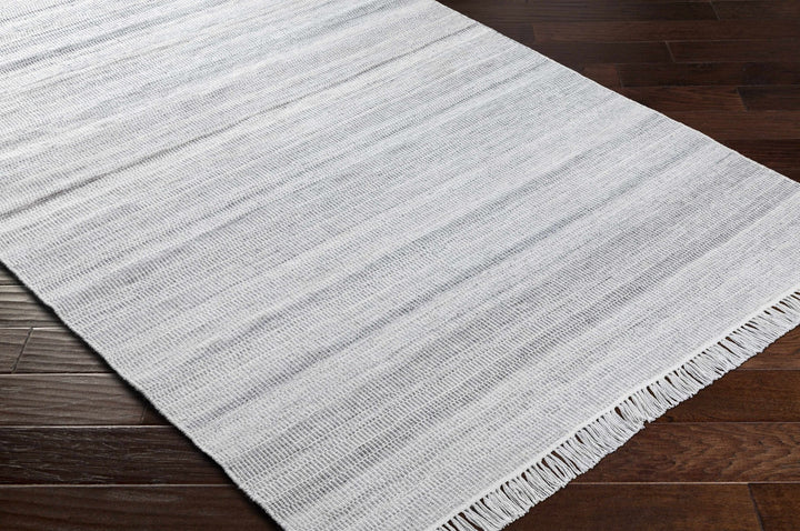 Villasis Modern Stripe Pattern Silver And Gray Hand Woven Rug - The Rug Decor
