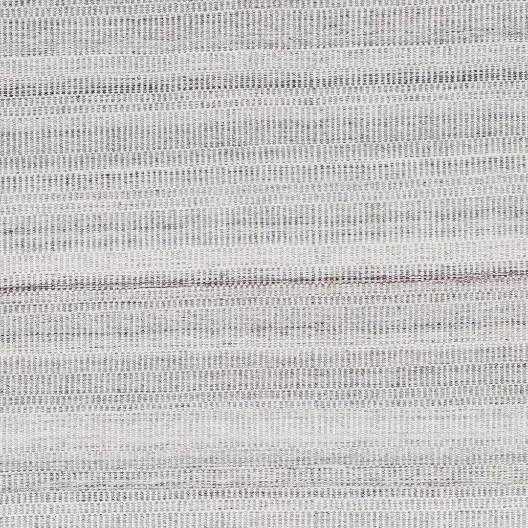 Villasis Modern Stripe Pattern Silver And Gray Hand Woven Rug - The Rug Decor