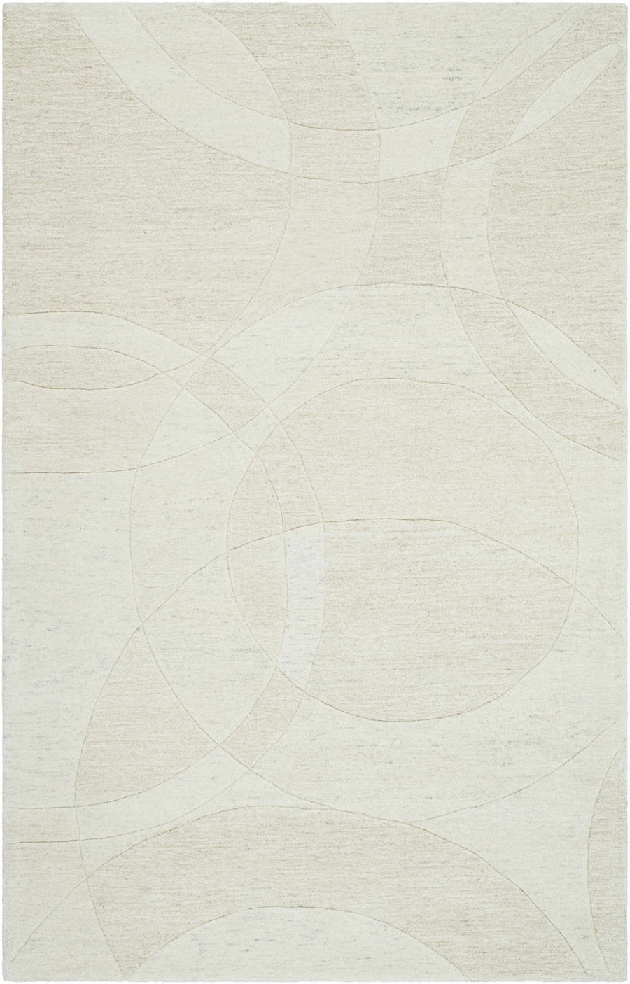 Ville Modern Geometrical Beige Hand Tufted Wool Rug - The Rug Decor