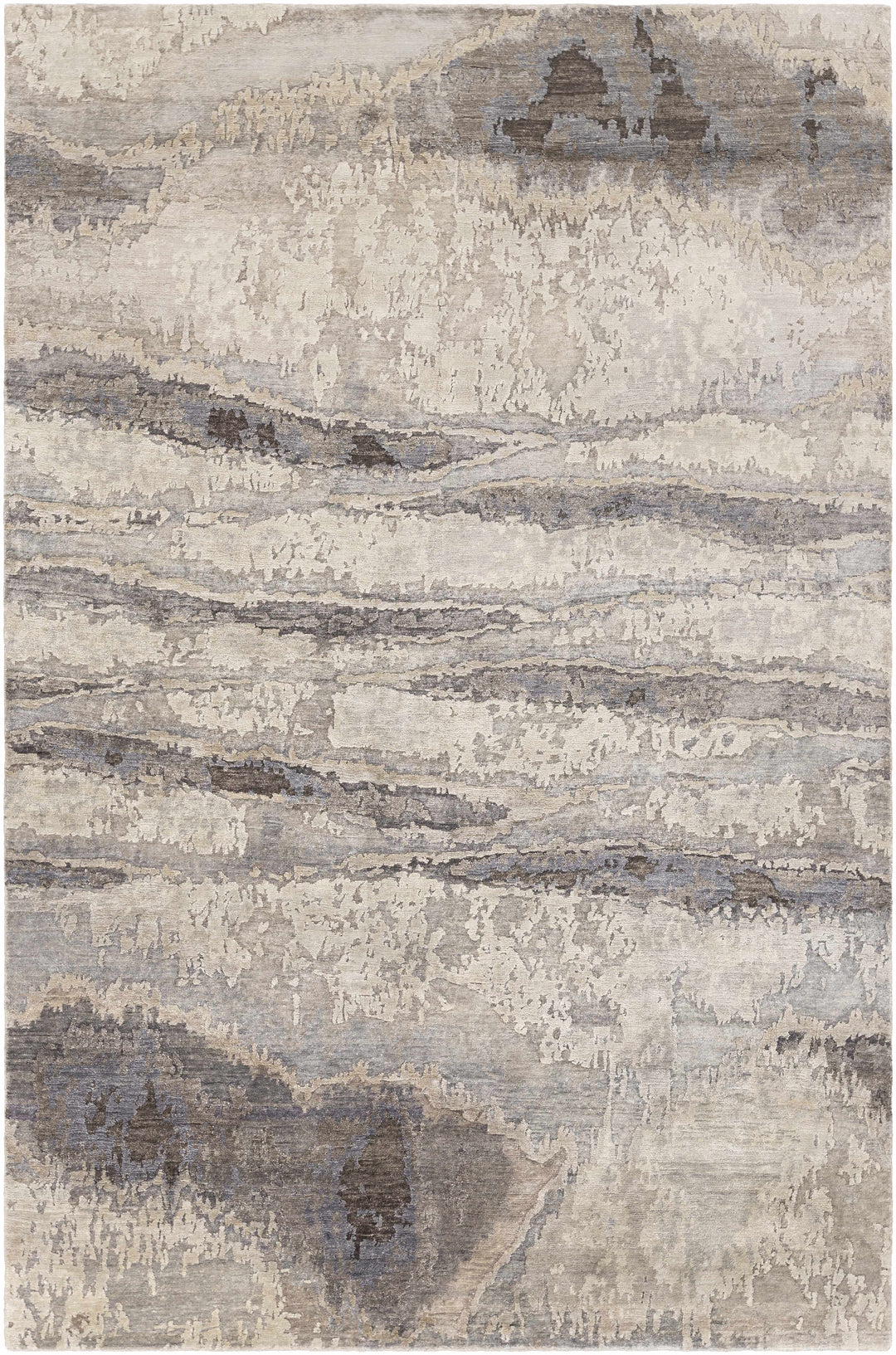 Vincentown Modern Abstract Design Gray And Brown Area Rug