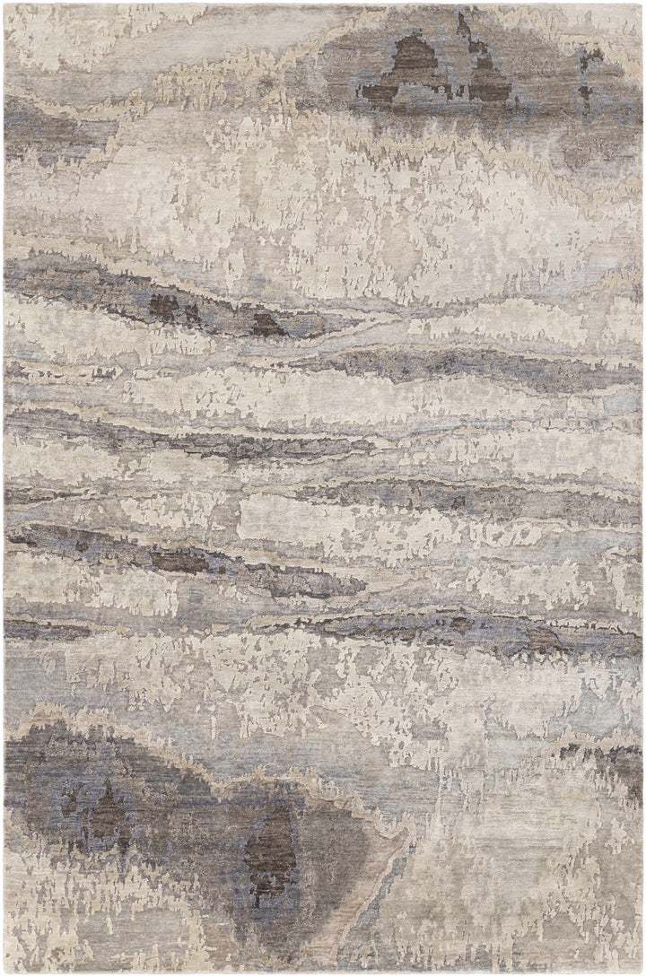 Vincentown Modern Abstract Design Gray And Brown Area Rug
