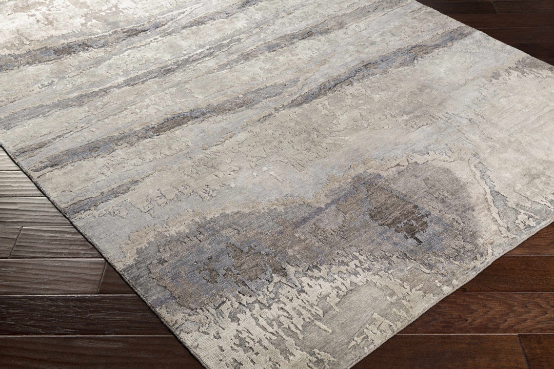 Vincentown Modern Abstract Design Gray And Brown Area Rug