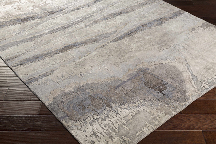 Vincentown Modern Abstract Design Gray And Brown Area Rug