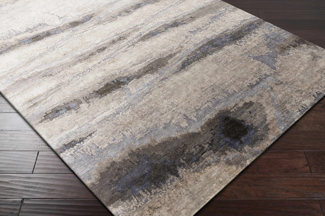 Vincentown Modern Abstract Design Gray And Brown Area Rug
