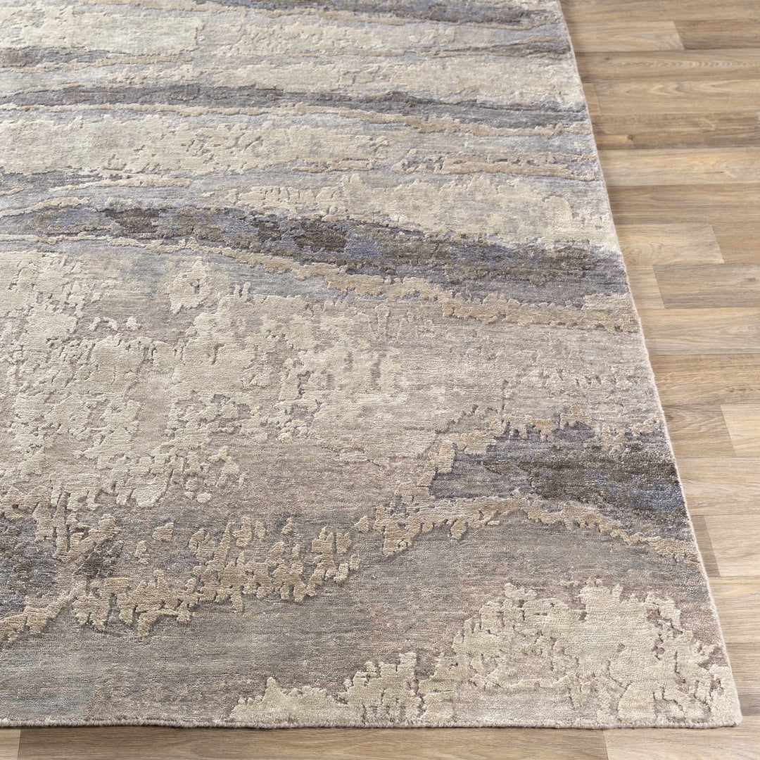 Vincentown Modern Abstract Design Gray And Brown Area Rug