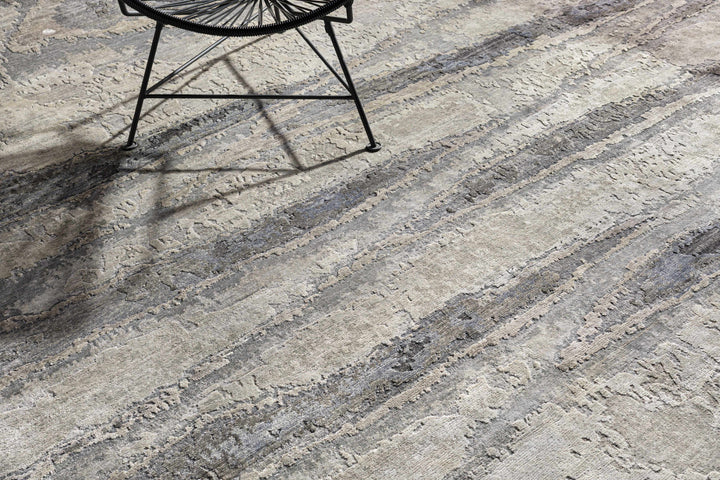 Vincentown Modern Abstract Design Gray And Brown Area Rug