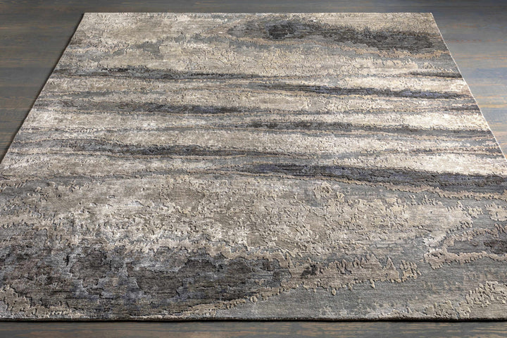 Vincentown Modern Abstract Design Gray And Brown Area Rug