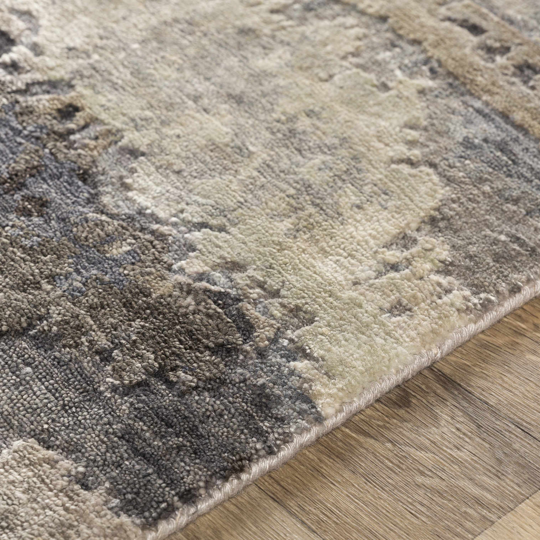 Vincentown Modern Abstract Design Gray And Brown Area Rug