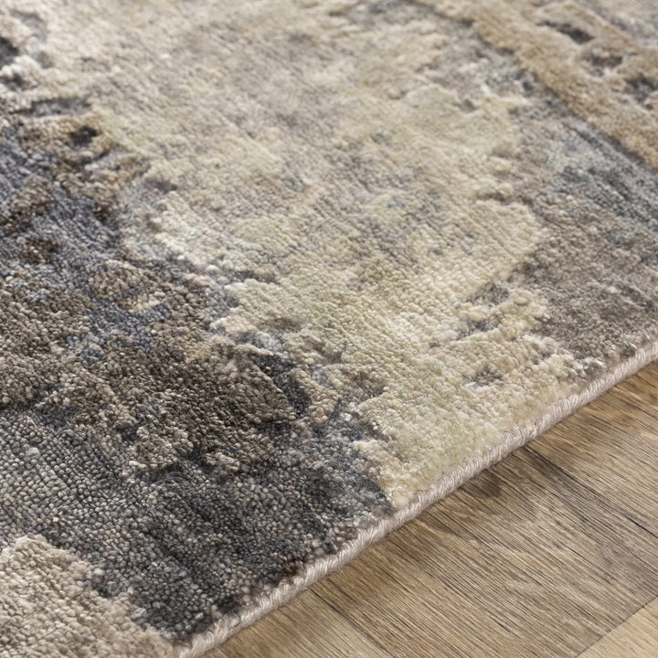 Vincentown Modern Abstract Design Gray And Brown Area Rug