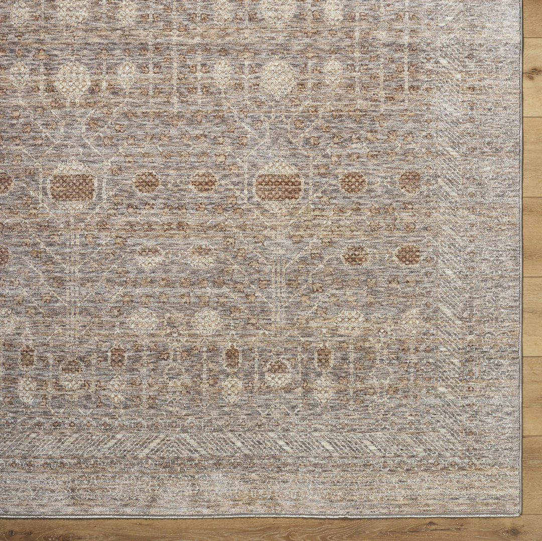 Vince Traditional Style Brown And Gray Area Rug - The Rug Decor