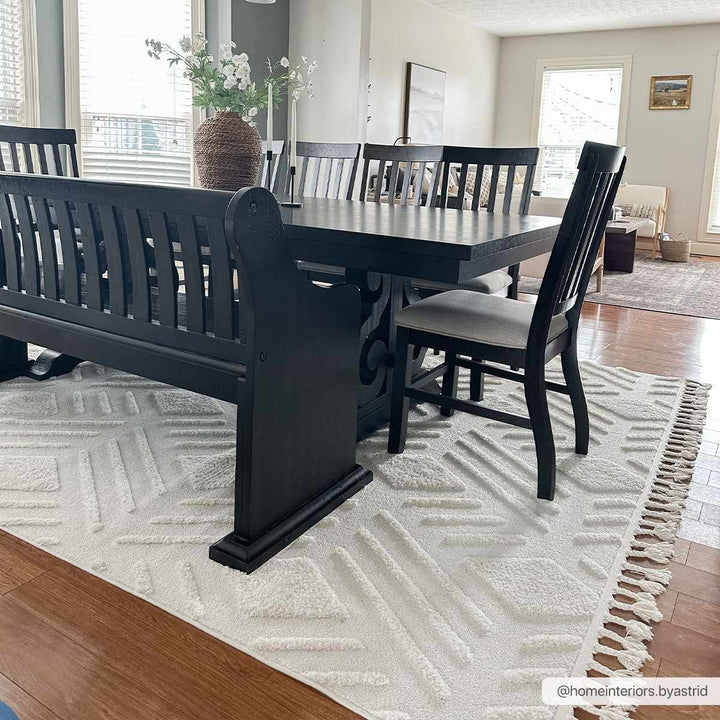 Vineyards Ivory Contemporary Geometrical Area Rug - The Rug Decor