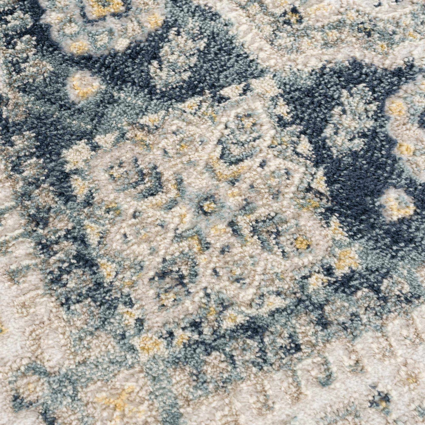 Vintage Design Blue, Ivory and Beige Traditional style area rug - The Rug Decor