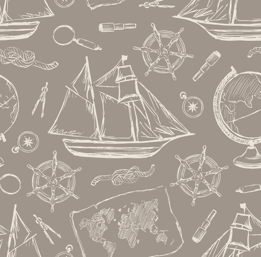 Vintage Nautical Charm, Sail into Style with this Timeless self - adhesive Wallpaper - The Rug Decor