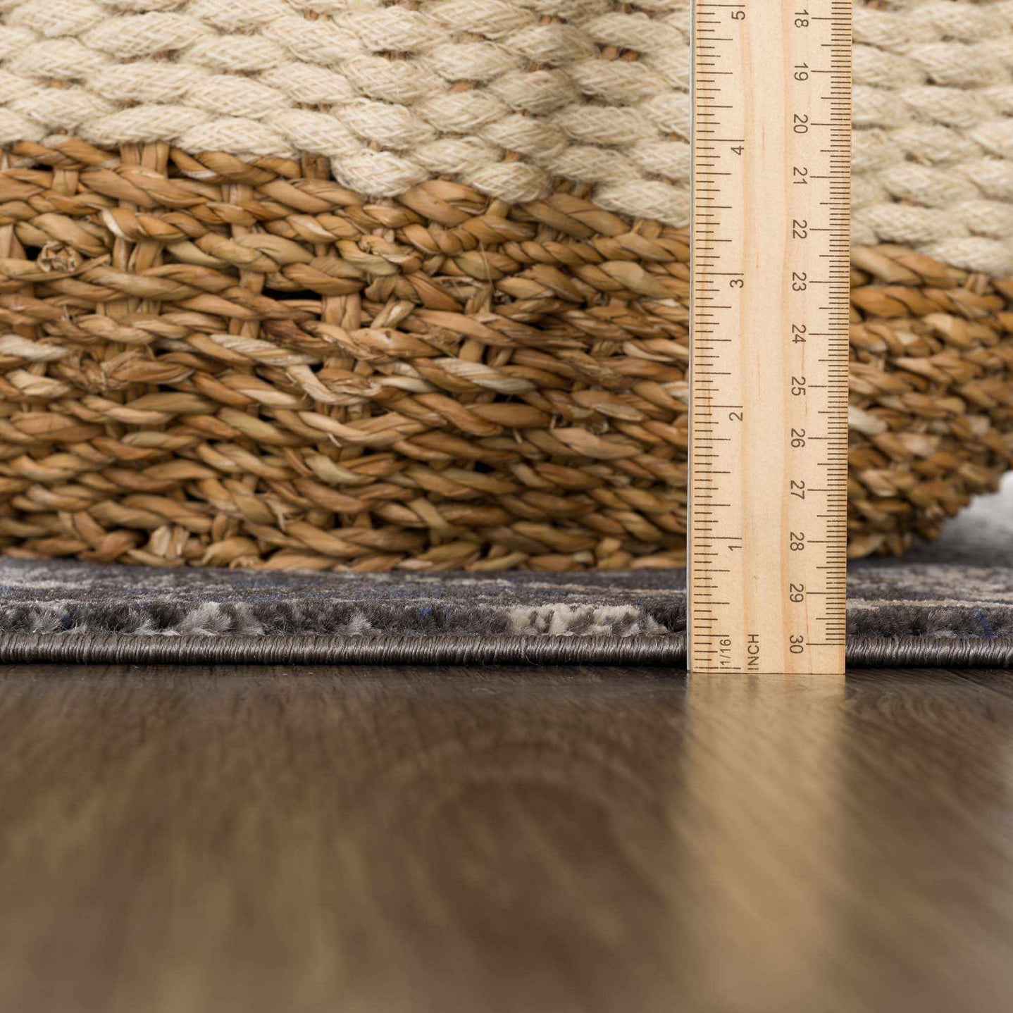 Vintage Style charcoal, Beige and Ivory Traditional oriental Oushak rug - The Rug Decor