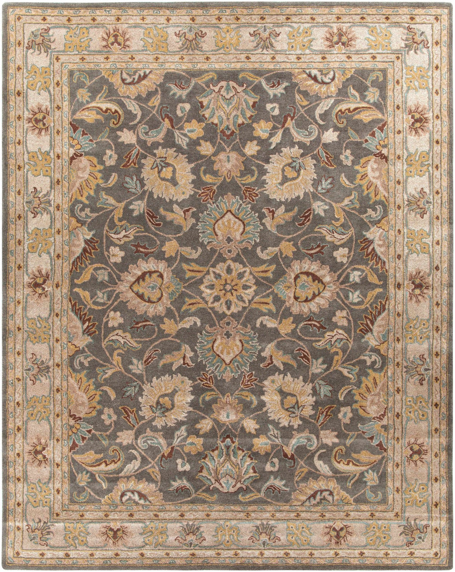 Vintage Style Gray, Gold, Brown and Tan Hand Tufted Oriental Oushak Multi Size wool Rug - The Rug Decor